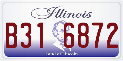 IL license plate B316872