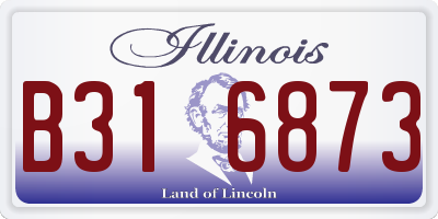 IL license plate B316873