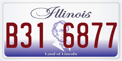 IL license plate B316877
