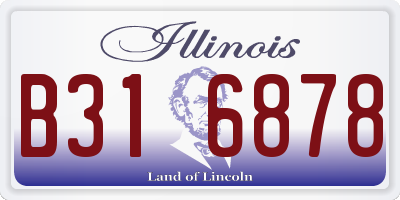 IL license plate B316878