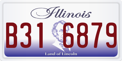 IL license plate B316879