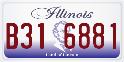 IL license plate B316881