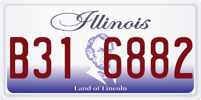 IL license plate B316882