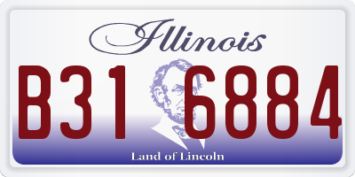 IL license plate B316884