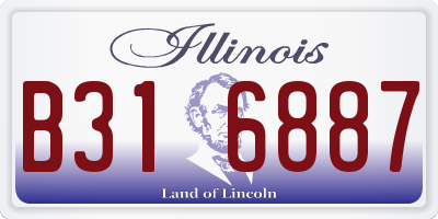 IL license plate B316887