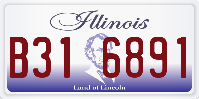 IL license plate B316891