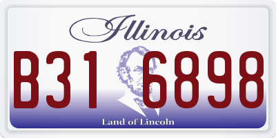 IL license plate B316898