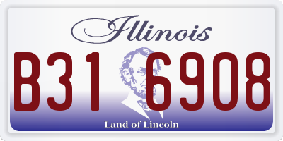 IL license plate B316908