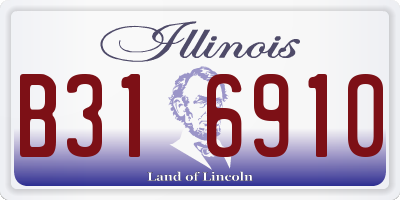 IL license plate B316910