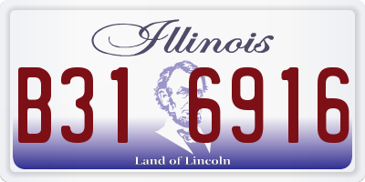 IL license plate B316916