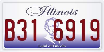 IL license plate B316919
