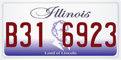 IL license plate B316923