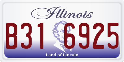 IL license plate B316925