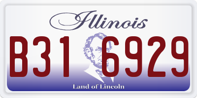IL license plate B316929