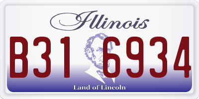 IL license plate B316934