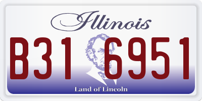 IL license plate B316951