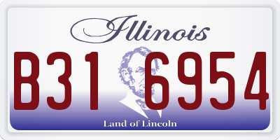 IL license plate B316954