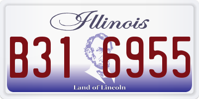 IL license plate B316955