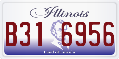 IL license plate B316956