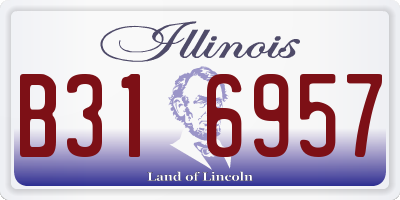 IL license plate B316957