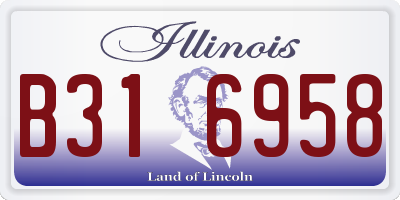 IL license plate B316958