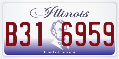 IL license plate B316959