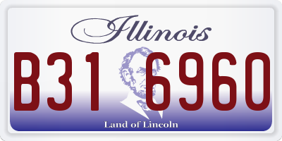 IL license plate B316960
