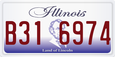 IL license plate B316974