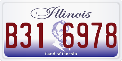 IL license plate B316978