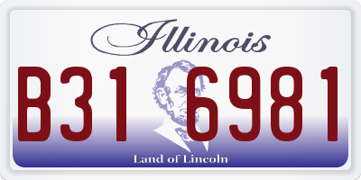 IL license plate B316981