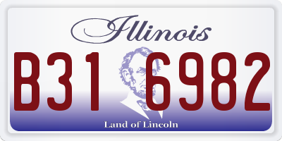 IL license plate B316982