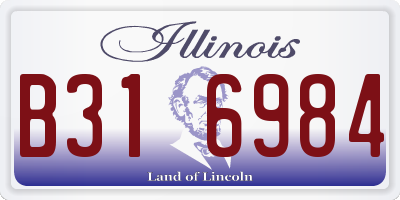 IL license plate B316984