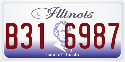 IL license plate B316987