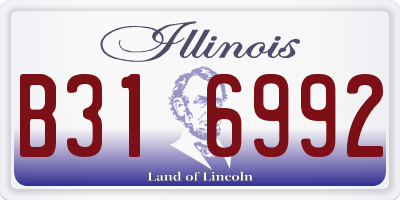 IL license plate B316992