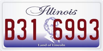 IL license plate B316993