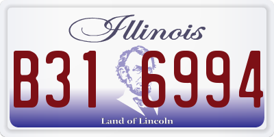IL license plate B316994