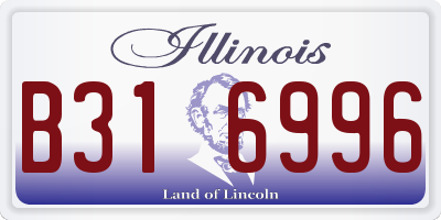 IL license plate B316996