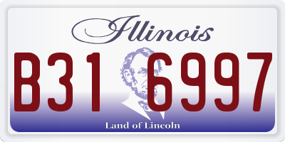 IL license plate B316997