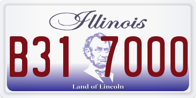 IL license plate B317000