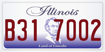 IL license plate B317002