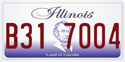 IL license plate B317004