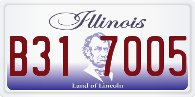 IL license plate B317005
