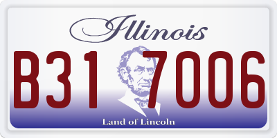 IL license plate B317006