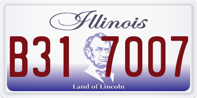 IL license plate B317007