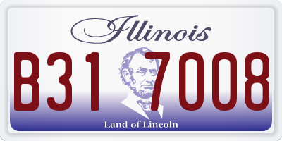 IL license plate B317008