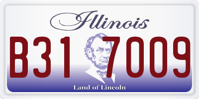 IL license plate B317009