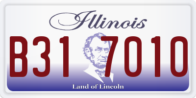 IL license plate B317010