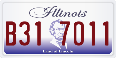IL license plate B317011