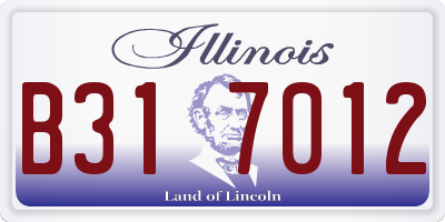 IL license plate B317012