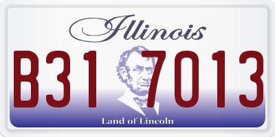 IL license plate B317013